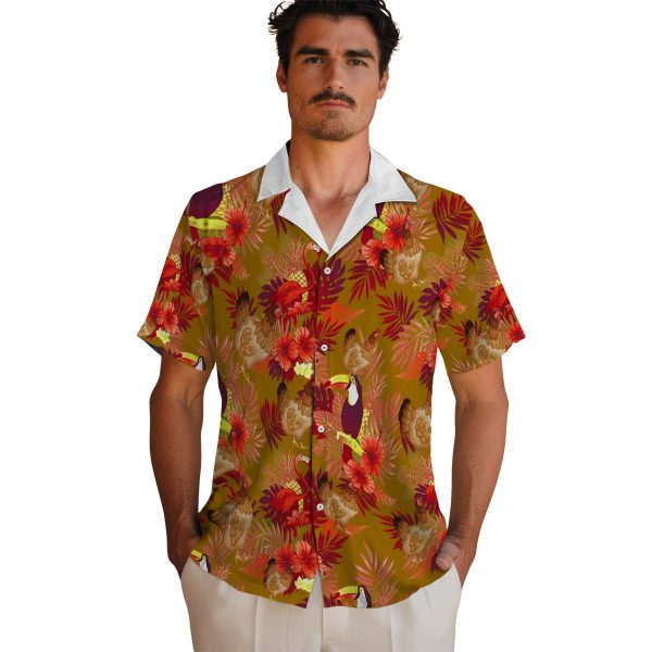 Chicken Floral Toucan Hawaiian Shirt High quality