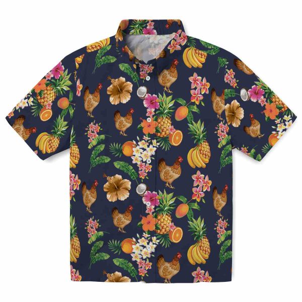 Chicken Hibiscus And Fruit Hawaiian Shirt Best selling