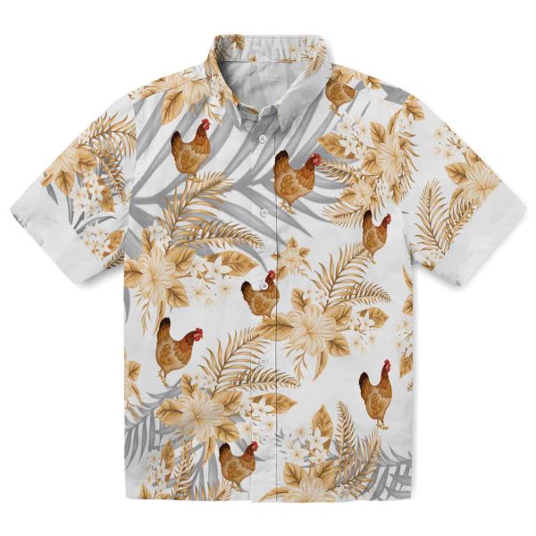 Chicken Hibiscus Palm Leaves Hawaiian Shirt Best selling