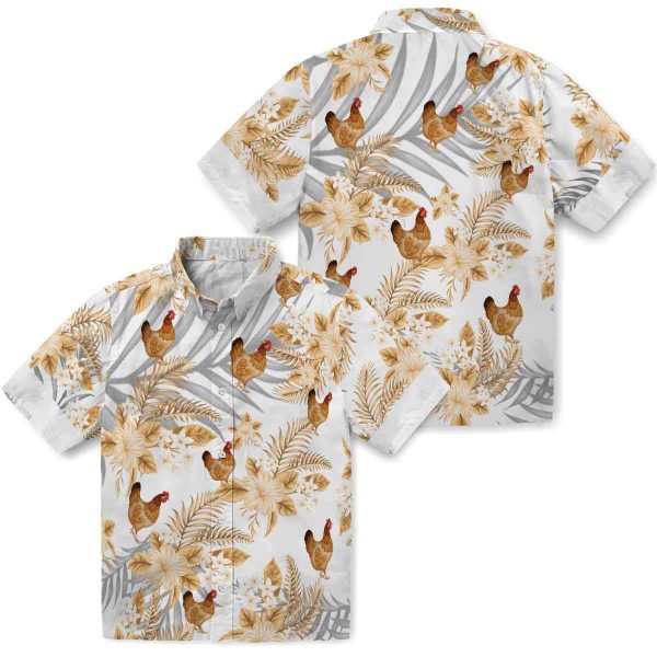 Chicken Hibiscus Palm Leaves Hawaiian Shirt Latest Model