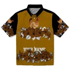 Chicken Hibiscus Stripe Hawaiian Shirt Best selling