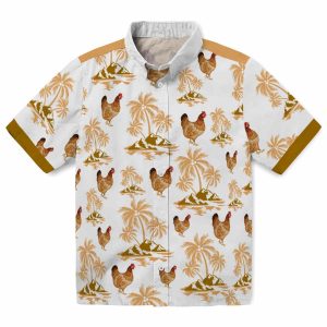 Chicken Palm Island Print Hawaiian Shirt Best selling