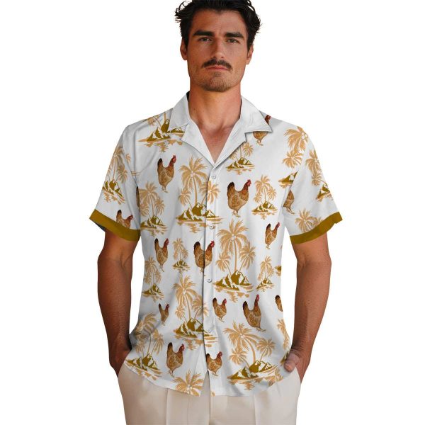 Chicken Palm Island Print Hawaiian Shirt High quality