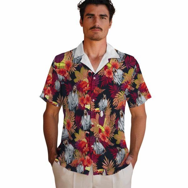 Christian Floral Toucan Hawaiian Shirt High quality