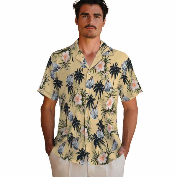 Christian Palm Tree Flower Hawaiian Shirt High quality