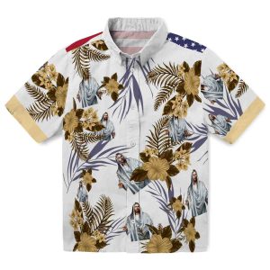 Christian Patriotic Hibiscus Design Hawaiian Shirt Best selling