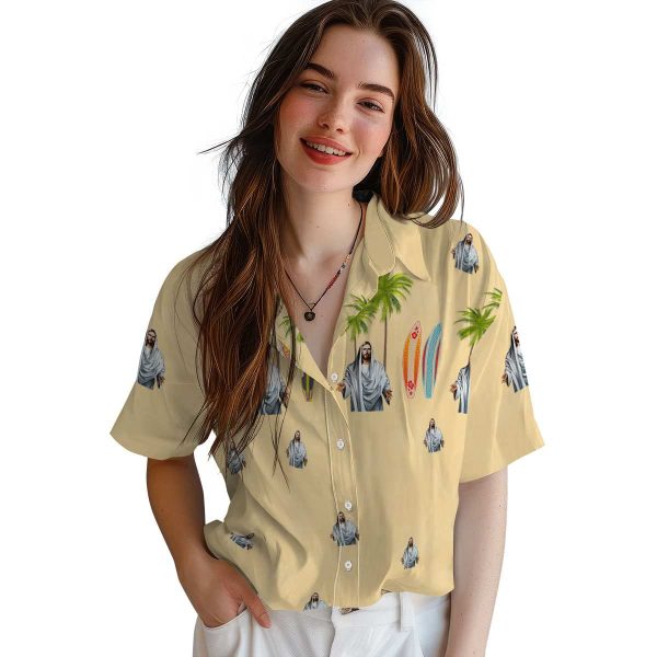 Christian Surfboard Palm Hawaiian Shirt Trendy