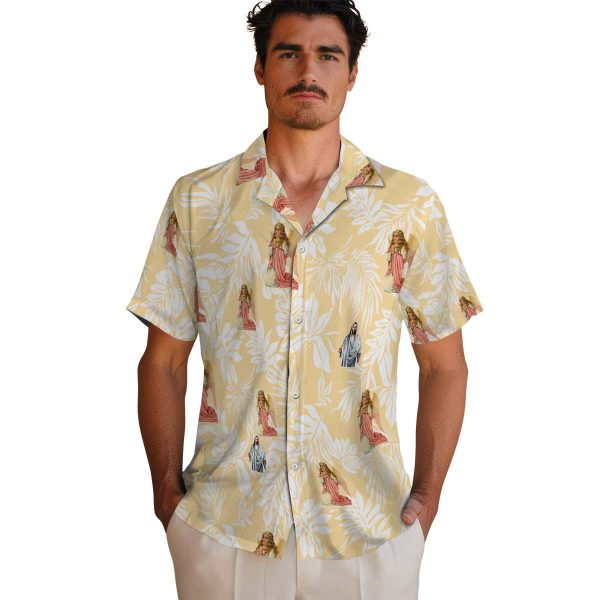 Christian Tropical Leaf Hawaiian Shirt High quality