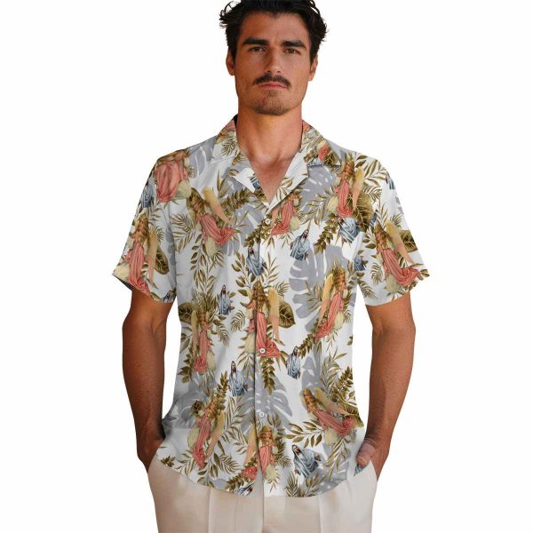 Christian Tropical Leaves Hawaiian Shirt High quality