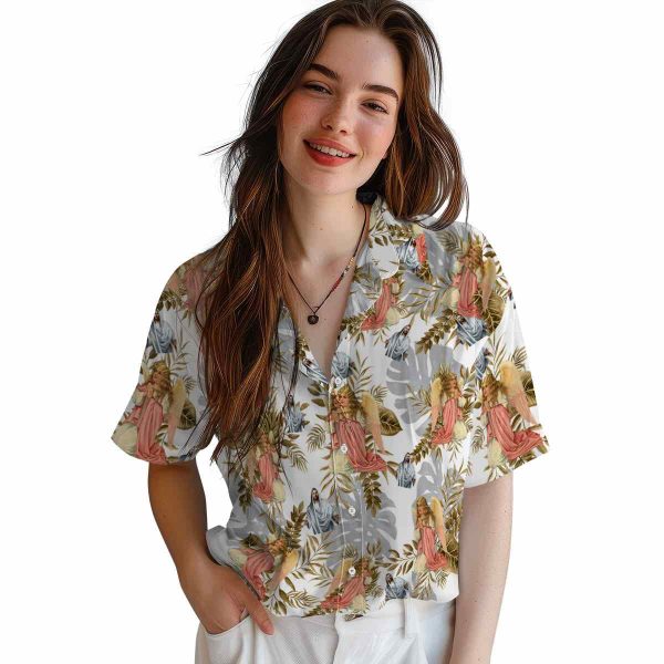 Christian Tropical Leaves Hawaiian Shirt Trendy