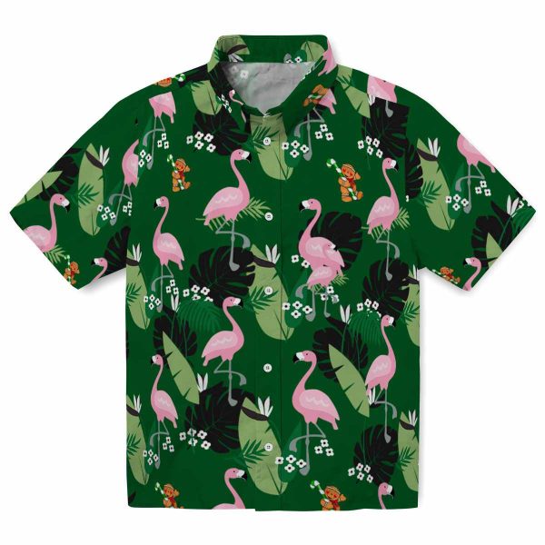 Christmas Flamingo Leaf Motif Hawaiian Shirt Best selling 1