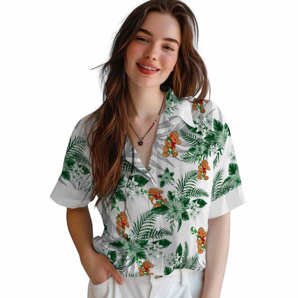 Christmas Hibiscus Palm Leaves Hawaiian Shirt Trendy