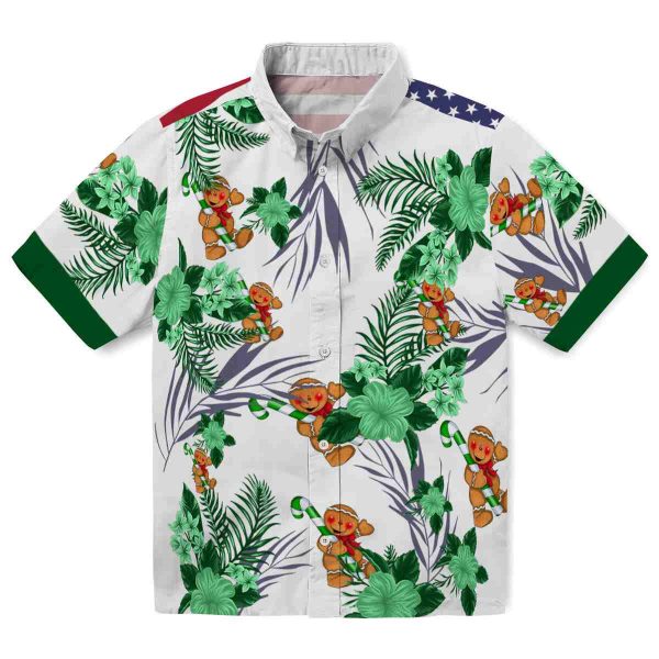 Christmas Patriotic Hibiscus Design Hawaiian Shirt Best selling