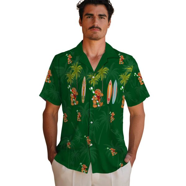 Christmas Surfboard Palm Hawaiian Shirt High quality