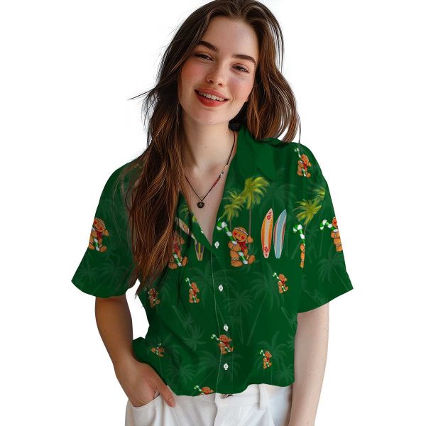 Christmas Surfboard Palm Hawaiian Shirt Trendy