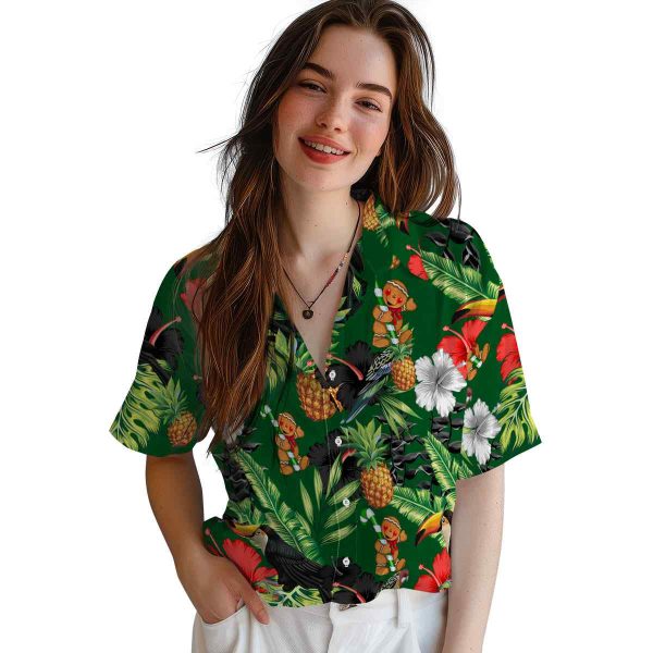 Christmas Toucan Hibiscus Pineapple Hawaiian Shirt Trendy