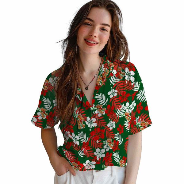 Christmas Tropical Floral Hawaiian Shirt Trendy