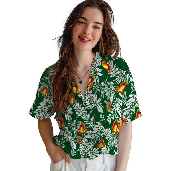 Christmas Tropical Leaf Hawaiian Shirt Trendy