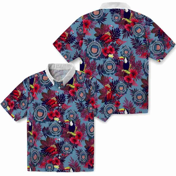 Coast Guard Floral Toucan Hawaiian Shirt Latest Model