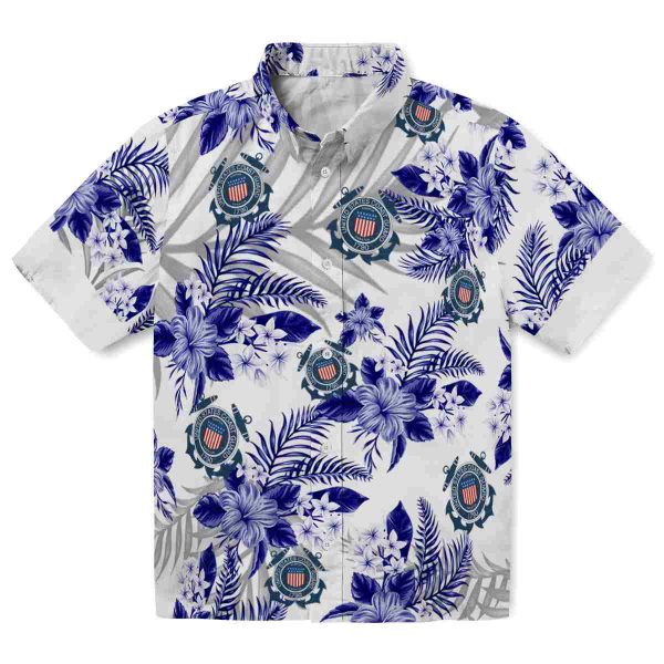 Coast Guard Hibiscus Palm Leaves Hawaiian Shirt Best selling