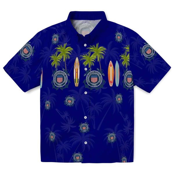 Coast Guard Surfboard Palm Hawaiian Shirt Best selling