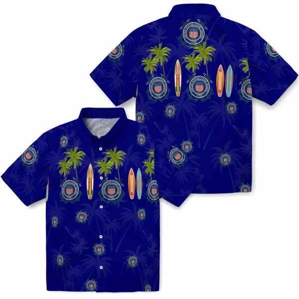 Coast Guard Surfboard Palm Hawaiian Shirt Latest Model