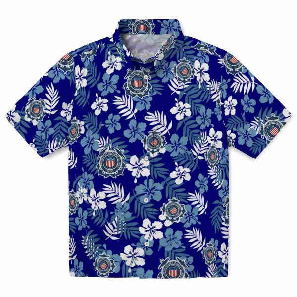 Coast Guard Tropical Floral Hawaiian Shirt Best selling