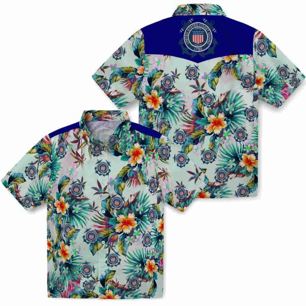 Coast Guard Tropical Foliage Hawaiian Shirt Latest Model