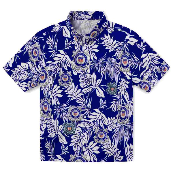 Coast Guard Tropical Leaf Hawaiian Shirt Best selling