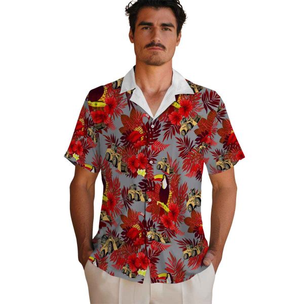 Construction Floral Toucan Hawaiian Shirt High quality