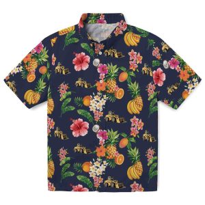 Construction Hibiscus And Fruit Hawaiian Shirt Best selling