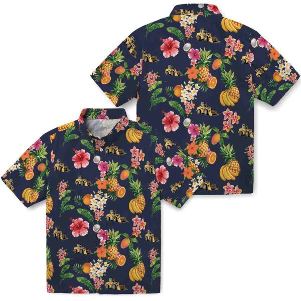 Construction Hibiscus And Fruit Hawaiian Shirt Latest Model