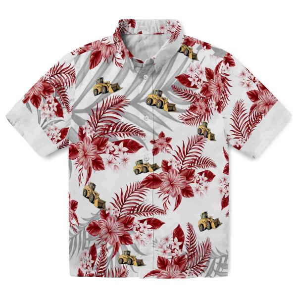 Construction Hibiscus Palm Leaves Hawaiian Shirt Best selling