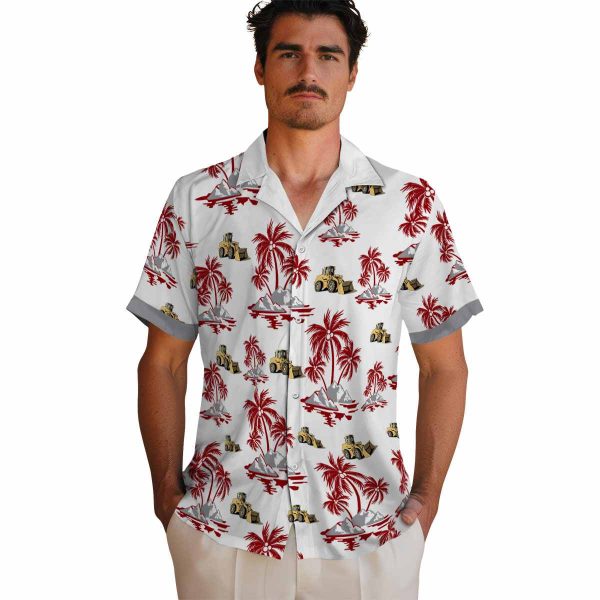 Construction Palm Island Print Hawaiian Shirt High quality