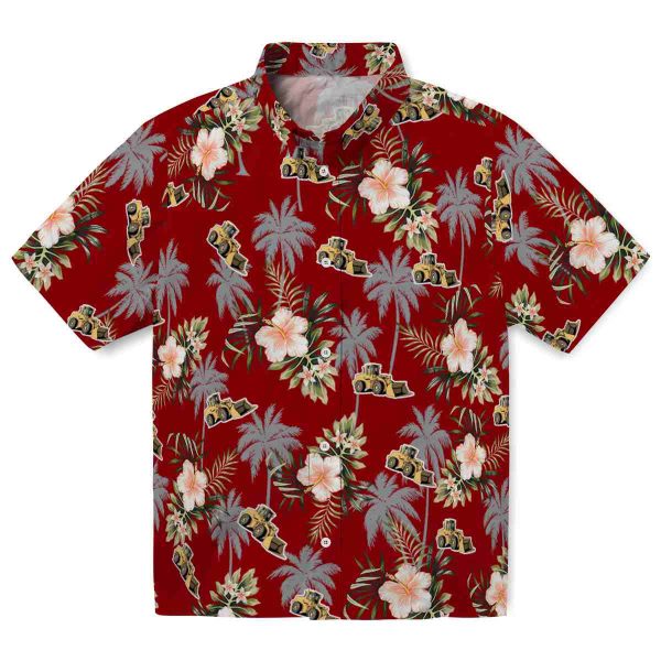 Construction Palm Tree Flower Hawaiian Shirt Best selling