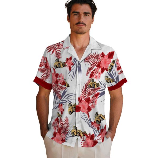 Construction Patriotic Hibiscus Design Hawaiian Shirt High quality