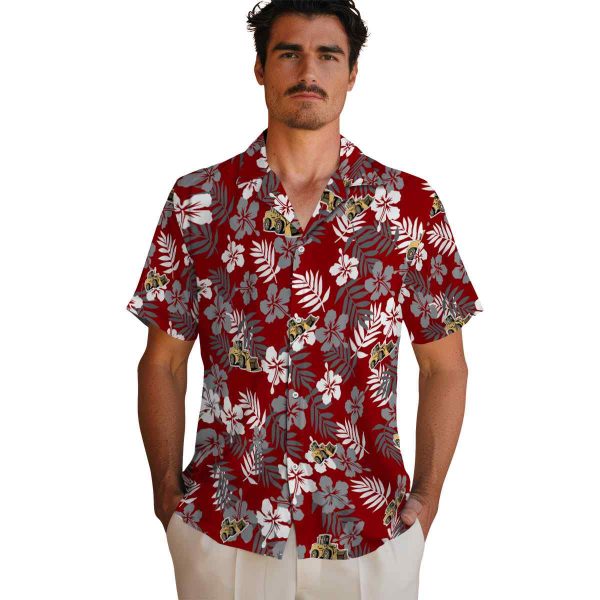 Construction Tropical Floral Hawaiian Shirt High quality