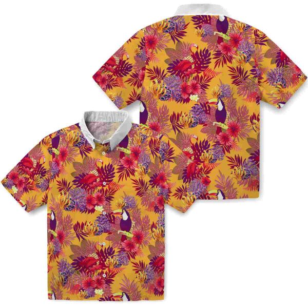 Coral Floral Toucan Hawaiian Shirt Latest Model