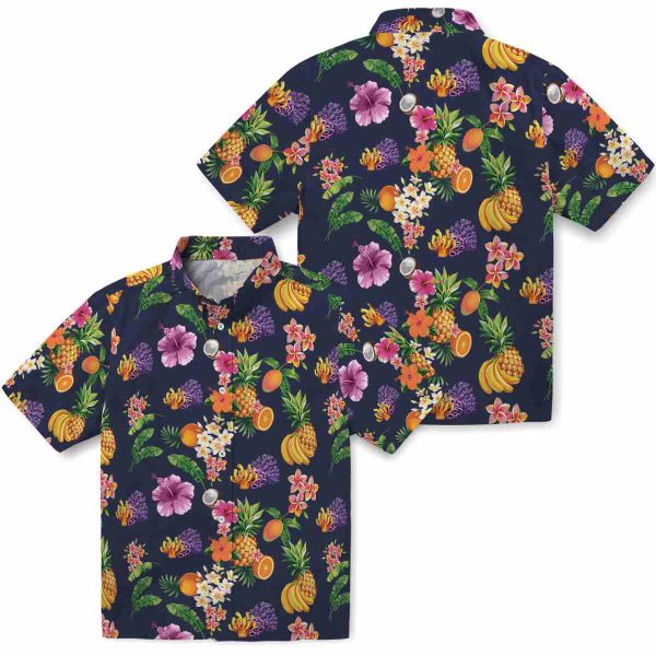 Coral Hibiscus And Fruit Hawaiian Shirt Latest Model