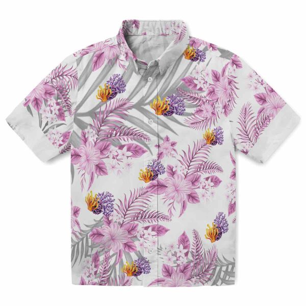 Coral Hibiscus Palm Leaves Hawaiian Shirt Best selling