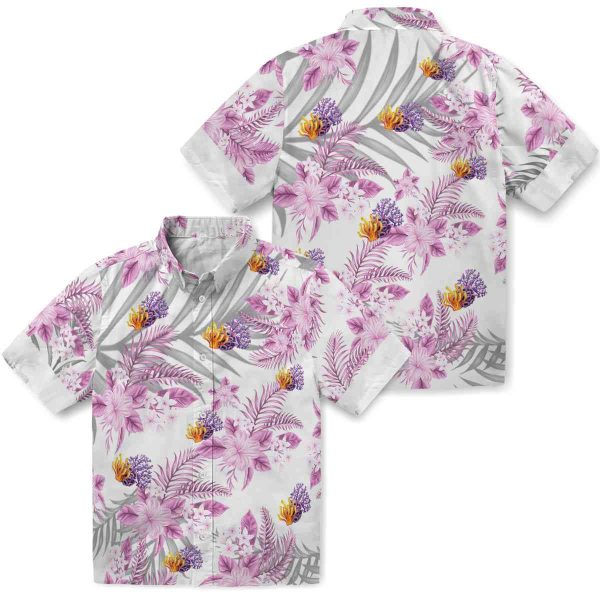 Coral Hibiscus Palm Leaves Hawaiian Shirt Latest Model