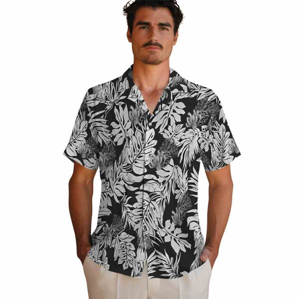 Coral Monstera Leaf Pattern Hawaiian Shirt High quality