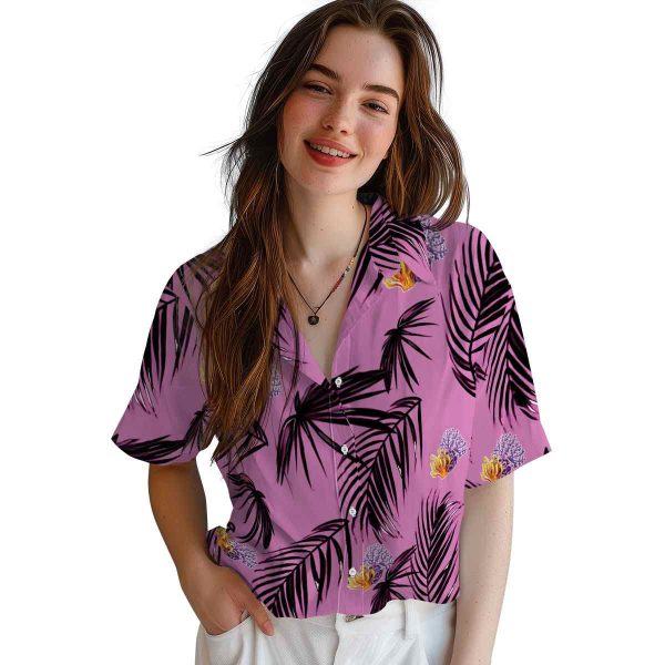 Coral Palm Leaf Hawaiian Shirt Trendy