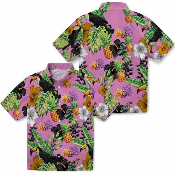 Coral Toucan Hibiscus Pineapple Hawaiian Shirt Latest Model