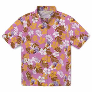 Coral Tropical Floral Hawaiian Shirt Best selling