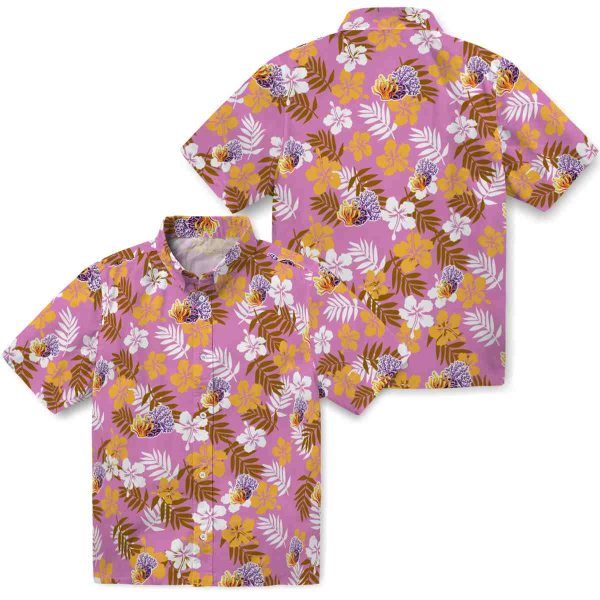 Coral Tropical Floral Hawaiian Shirt Latest Model