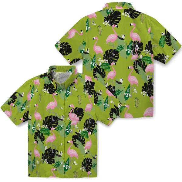 Corn Flamingo Leaf Motif Hawaiian Shirt Latest Model