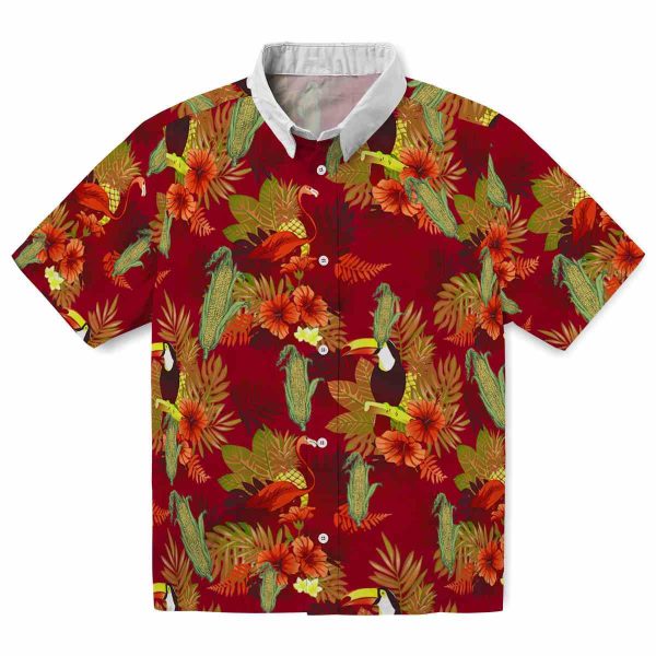 Corn Floral Toucan Hawaiian Shirt Best selling