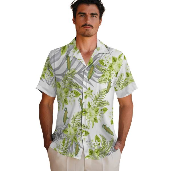 Corn Hibiscus Palm Leaves Hawaiian Shirt High quality