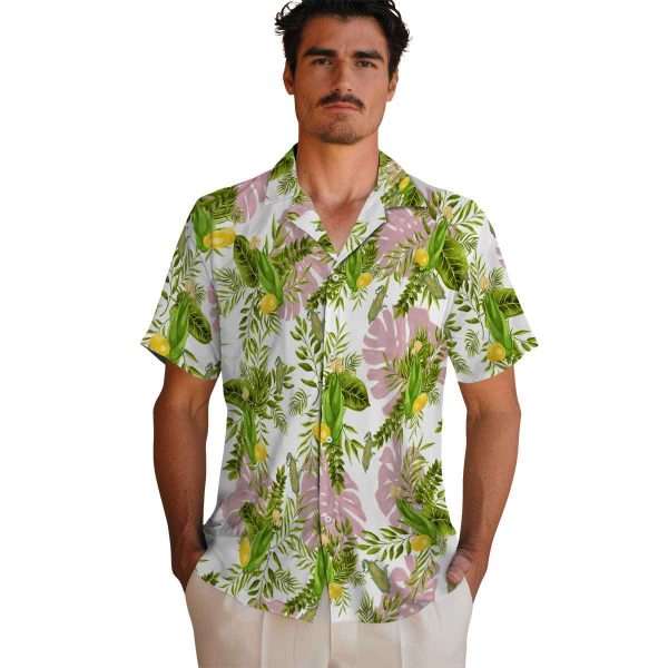 Corn Tropical Leaves Hawaiian Shirt High quality